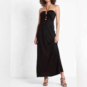 Express Tie-Halter Maxi Dress